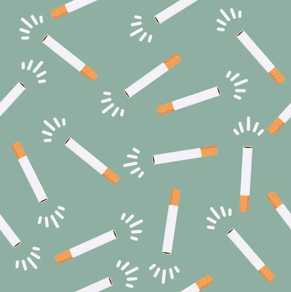 Cigarettes Butt Vector Seamless Pattern — Stock Vector