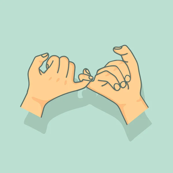 Hand Pinky Belofte Vector Concept — Stockvector