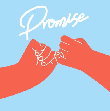 El ele tutuşmak düz tasarım vektörü kavramı