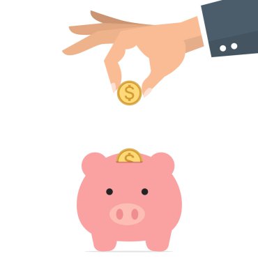 Tasarruf konsepti için el yapımı para kumbarası