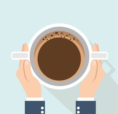 Business Hand kahve fincanı illüstrasyonu