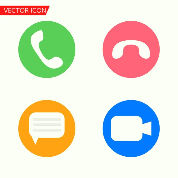 Icono Del Teléfono Vector Estilo Plano — Vector de stock