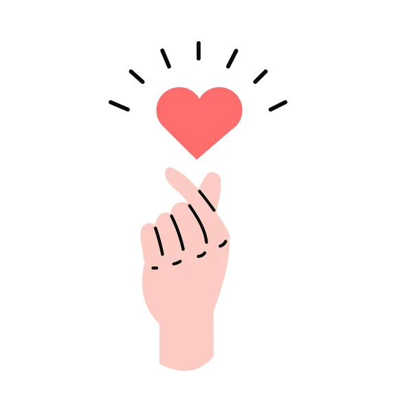 Χέρι Κάνοντας Μίνι Διάνυσμα Σύμβολο Καρδιά — Διανυσματικό Αρχείο
