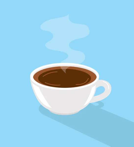 Kahve Fincanı Düz Biçim Vektörü — Stok Vektör