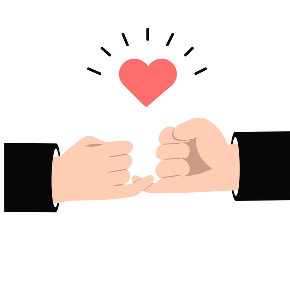 Business Hand Holding Little Finger Vector Promise Symbol — Stock Vector