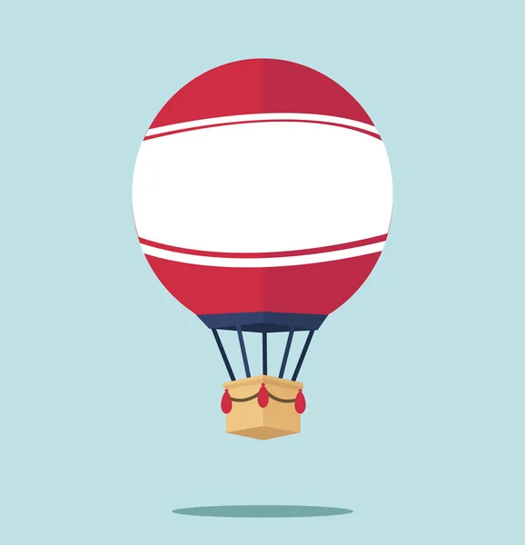 Αερόστατο Θερμού Αέρα Επίπεδο Διάνυσμα — Διανυσματικό Αρχείο