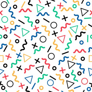 Memphis elementleri trendleri kusursuz desen tasarlar