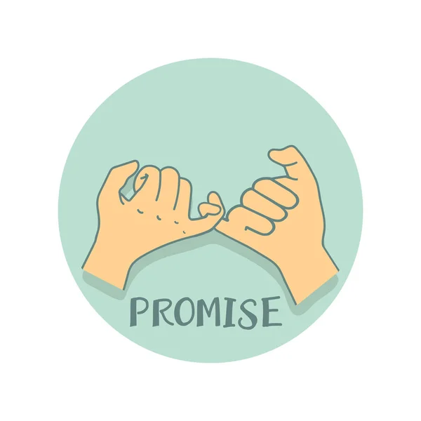 Pinky Promise Green Background Royalty Free Stock Illustrations