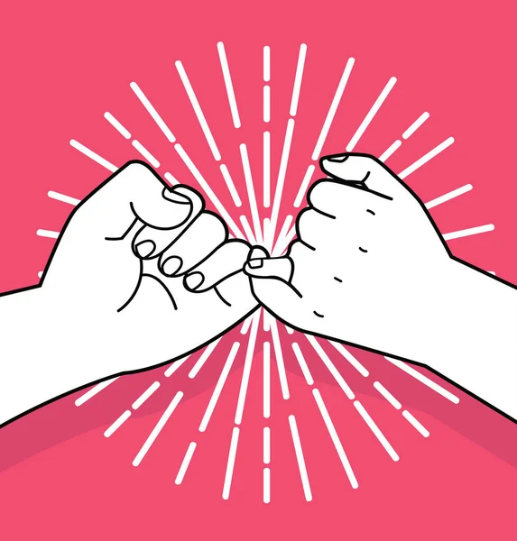 Рука Робить Концепцію Векторного Знака Обіцянки — стоковий вектор