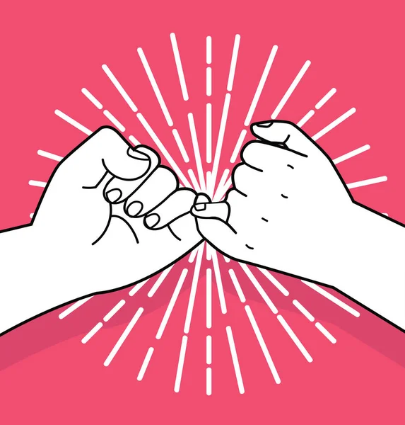 Hand Making Promise Vector Sign Concept Royalty Free Stock Illustrations