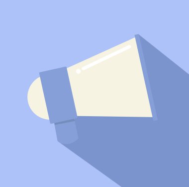 megafon simgesi Uzun gölge vektörü