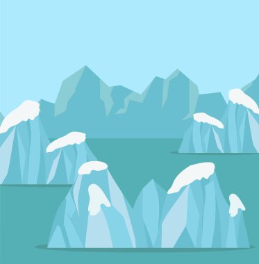 Kuzey kutup buzulları ve dağlar