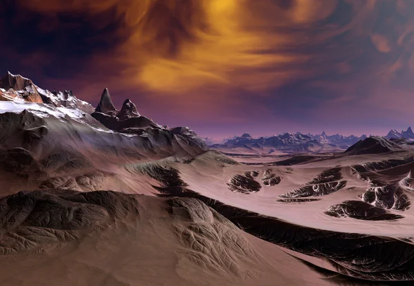 3D-gerenderde Fantasy buitenaardse planeet - illustratie — Stockfoto