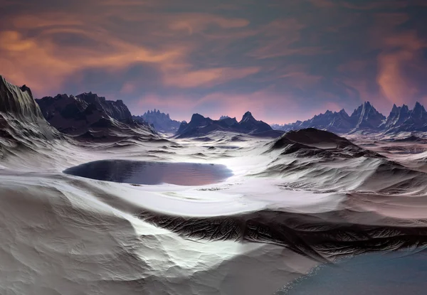 3D-gerenderde Fantasy buitenaardse planeet - illustratie — Stockfoto