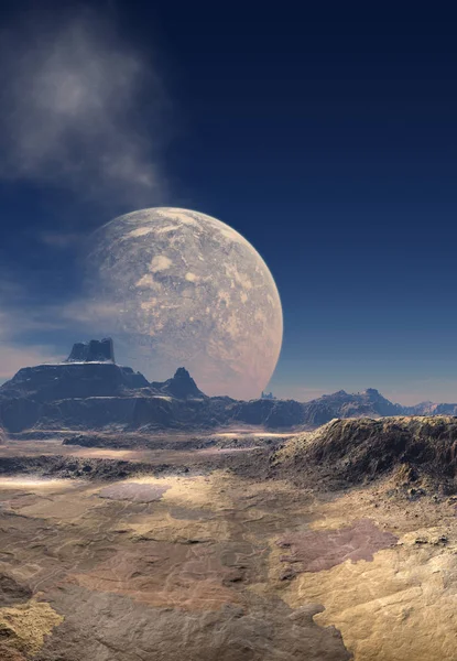 3d criado e renderizado Fantasia Planeta alienígena - Ilustração 3D — Fotografia de Stock