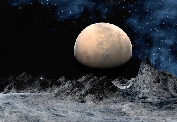 bir fantezi yabancı gezegenin - 3d çizim 3D render