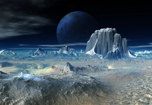 Darstellung Eines Fremden Fantasie Planeten Illustration — Stockfoto