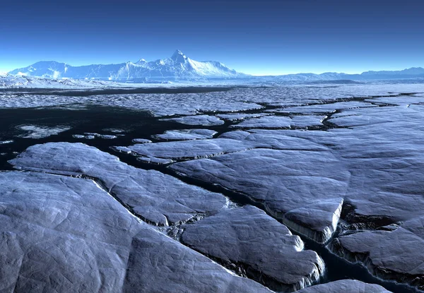 Paisagem Inverno Fantasia Ilustração — Fotografia de Stock