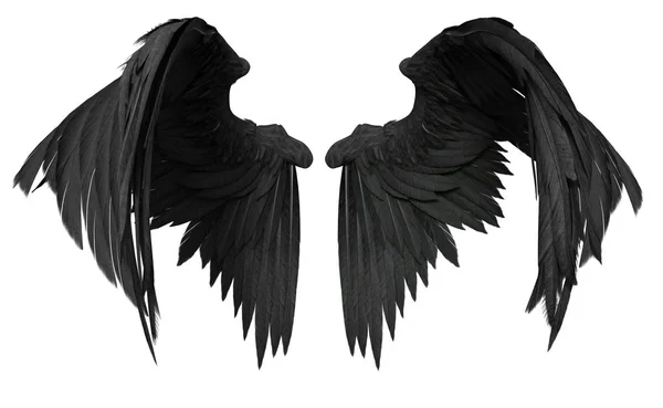 Rendered Fantasy Angel Wings Witte Achtergrond Illustratie — Stockfoto