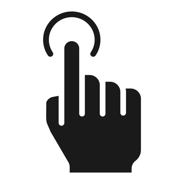 Ícone sólido de toque único, gestos de toque e mão, gráficos vetoriais de interface móvel, um padrão preenchido em um fundo branco, eps 10 . — Vetor de Stock