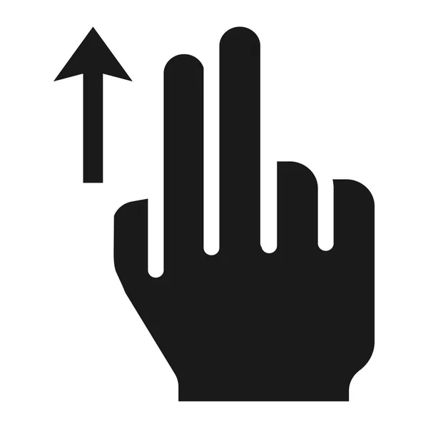 2 dedo Deslize para cima ícone sólido, gestos de toque e mão, interface móvel e arrastar gráficos vetoriais, um padrão preenchido em um fundo branco, eps 10 . — Vetor de Stock