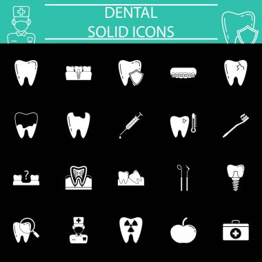 Diş katı Icon set