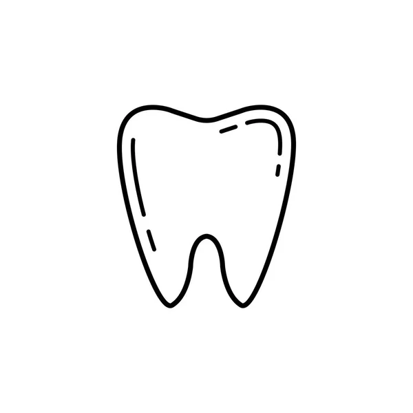 Ícone de linha de dente — Vetor de Stock