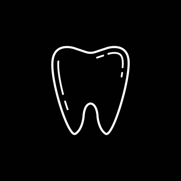 Icona della linea del dente — Vettoriale Stock