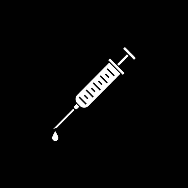 Syringe solid icon — Stock Vector