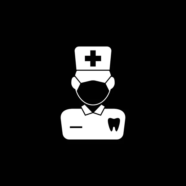 Icono sólido dentista — Vector de stock