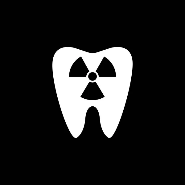 Raio-X ícone sólido dente — Vetor de Stock