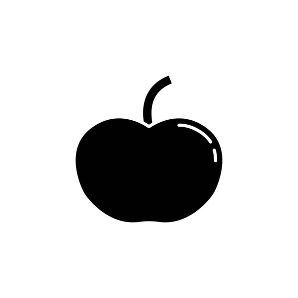 Apple icono sólido — Vector de stock