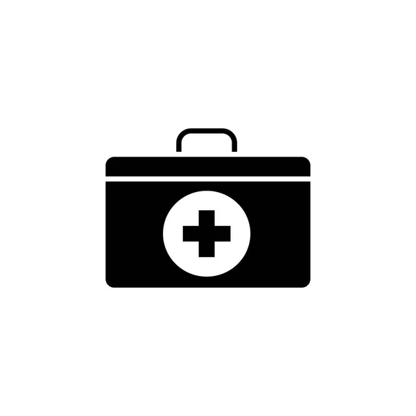 Caja de primeros auxilios icono sólido — Vector de stock