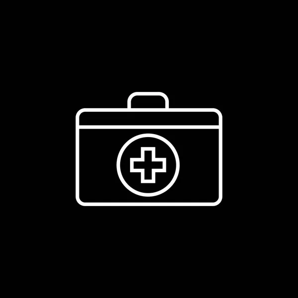 Icône de ligne de boîte de premiers soins — Image vectorielle