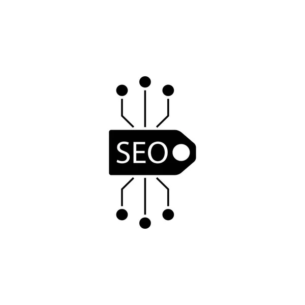 Solidní ikona SEO značky — Stockový vektor