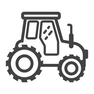 Traktör satırı simgesi, ulaşım ve araç