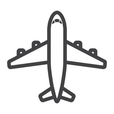 Uçak hat simgesi, ulaşım ve hava araç