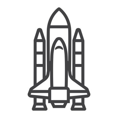 Uzay mekiği satırı simgesi, taşıma ve uzay