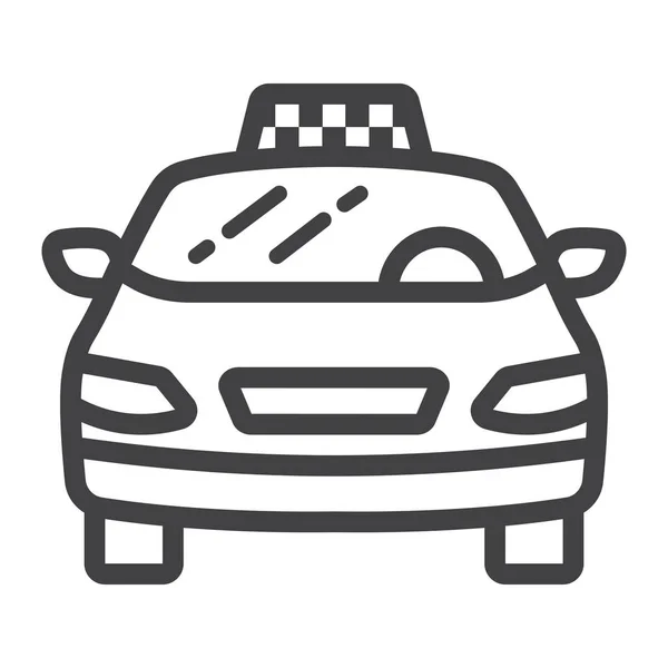 Taxi car line icon, transport and automobile — Stock Vector