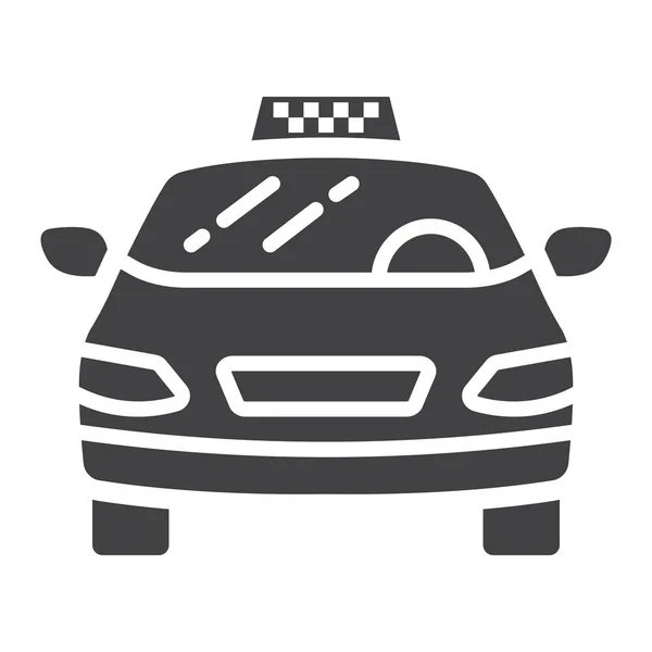 Taxi auto glyph pictogram, vervoer en auto — Stockvector
