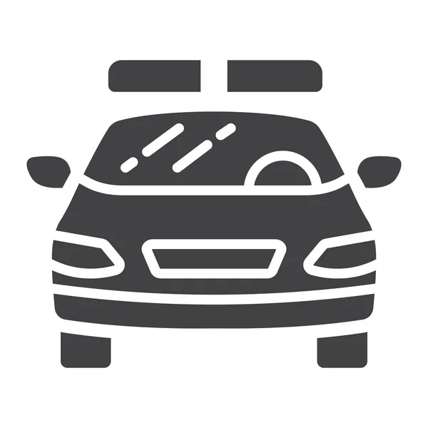 Carro policial glifo ícone, transporte e automóvel —  Vetores de Stock