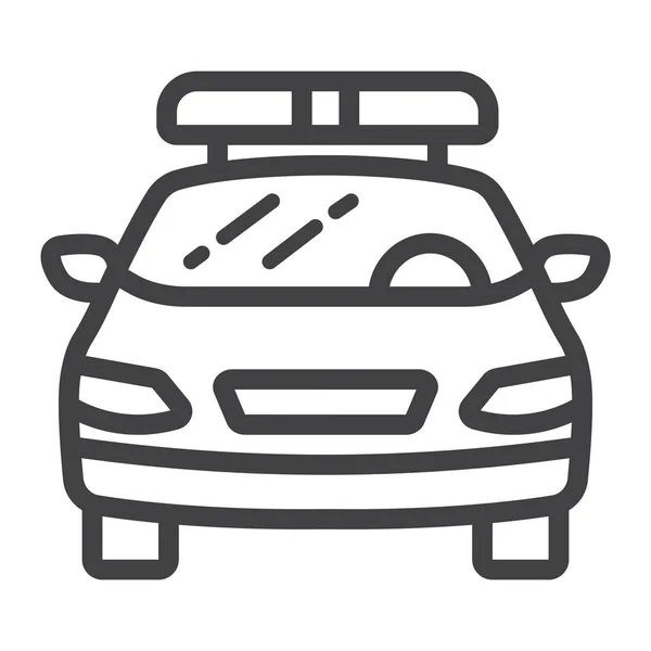 Polizeiauto Linie Symbol, Transport und Automobil — Stockvektor