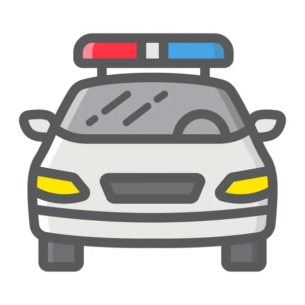 Police car filled outline icon, transport and auto — Stock Vector