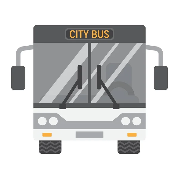 Ícone plano de ônibus, transporte e veículo, ônibus turístico — Vetor de Stock