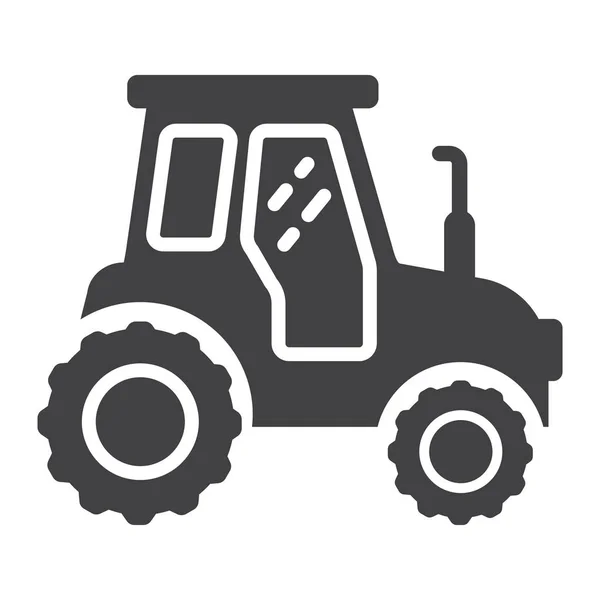 Ikona glifów ciągnika, transportu i pojazdów, — Wektor stockowy