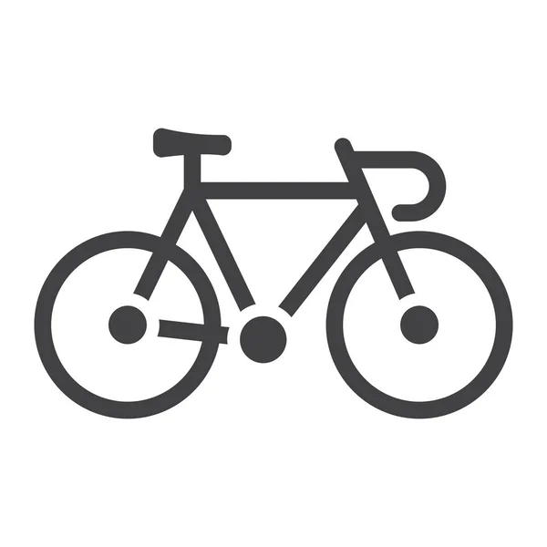 Icono del glifo de la bicicleta, transporte y vehículo, bicicleta — Vector de stock