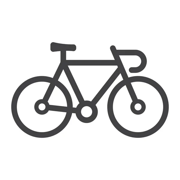 Icône de ligne de vélo, transport et véhicule, vélo — Image vectorielle