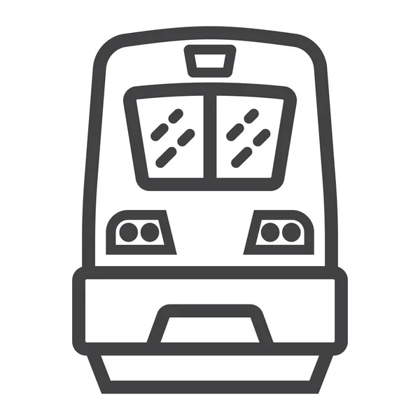 Icono de la línea de tren, transporte y vehículo, locomotora — Vector de stock