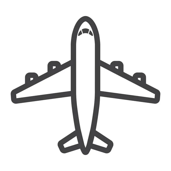 Піктограма лінії літака, транспорт і повітряний транспорт — стоковий вектор