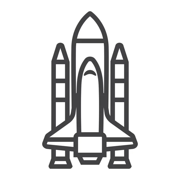 Space-Shuttle-Linie Symbol, Transport und Raumfahrt — Stockvektor